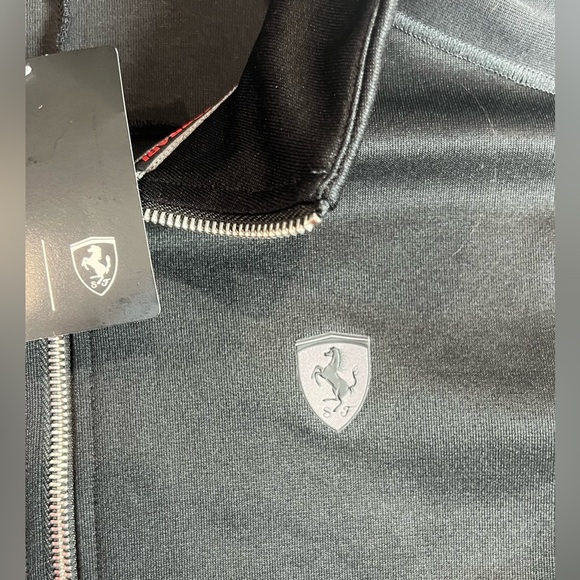 NWT Puma x Ferrari MT7 Scuderia Ferrari Black Full Zip Up Track Jacket F1 Team - Picture 4 of 10